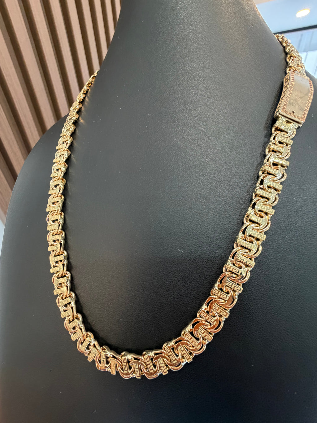 CADENA TEJIDO CHINO BAR ORO 10k