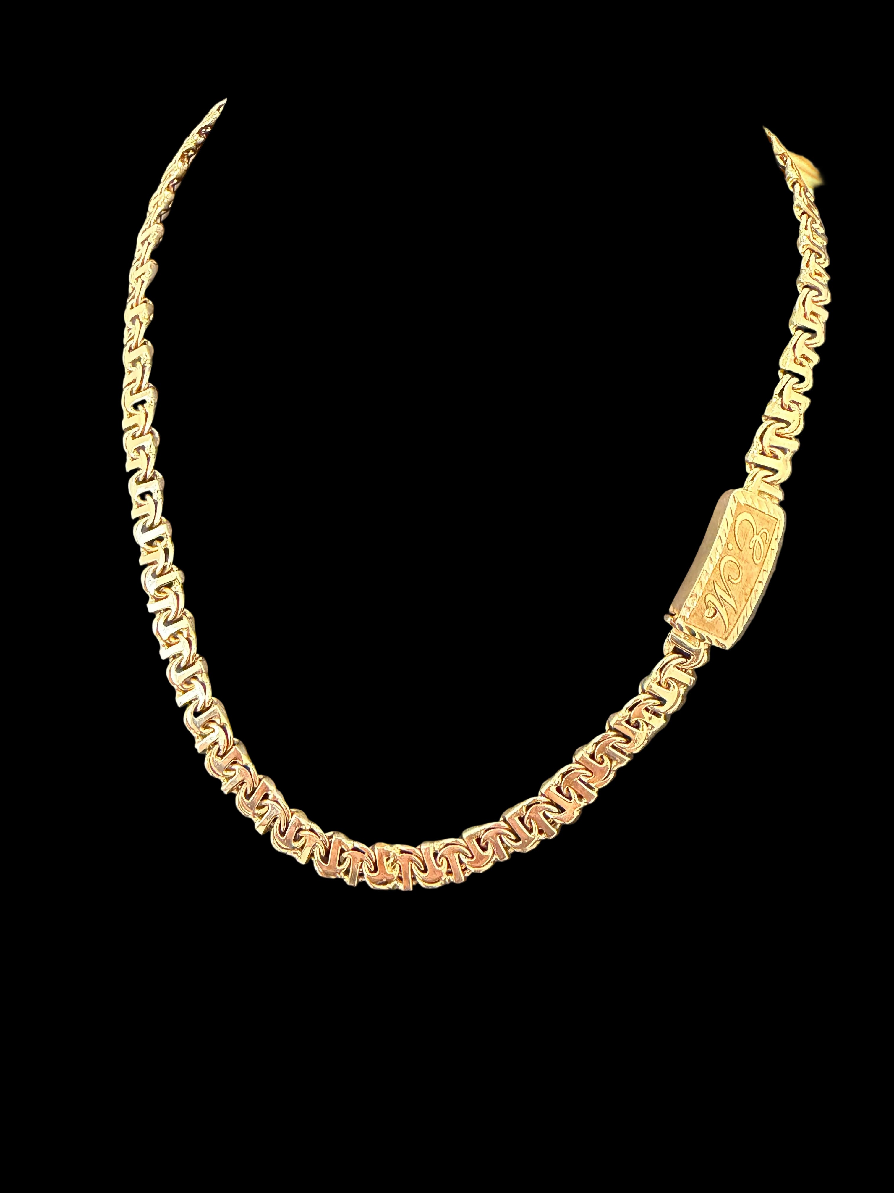 CADENA TEJIDO CHINO BAR ORO 10k
