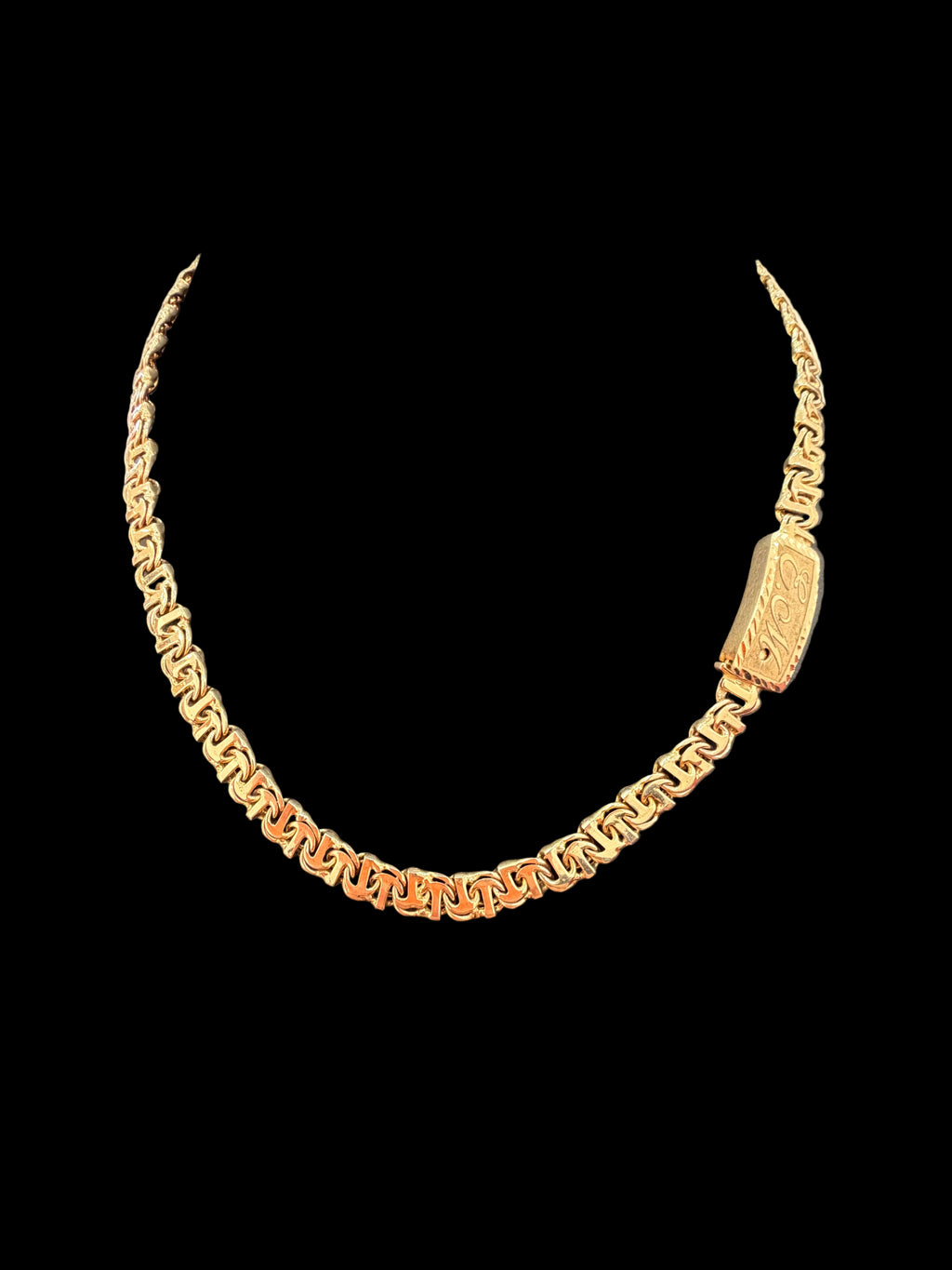 CADENA TEJIDO CHINO BAR ORO 10k