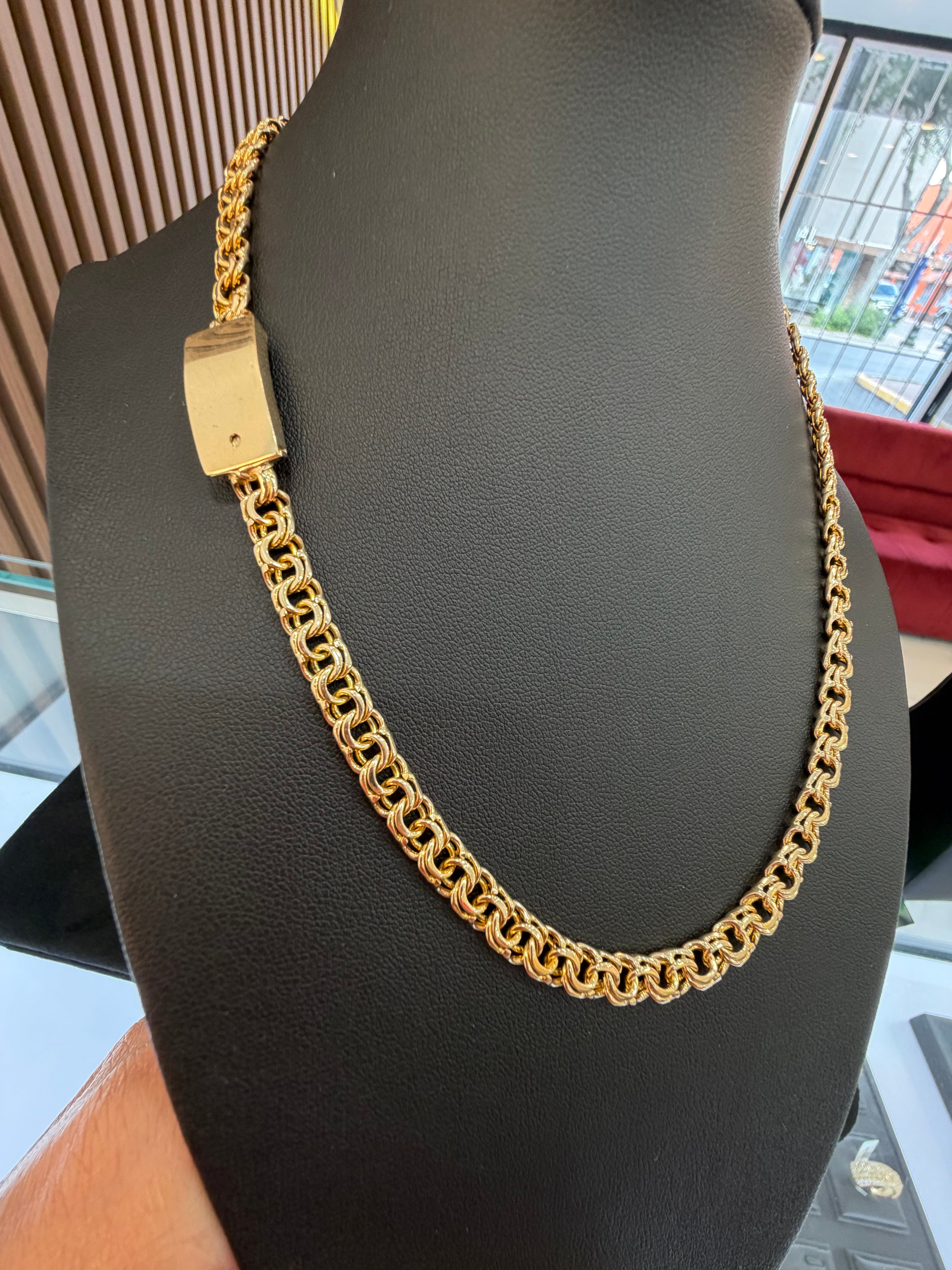 CADENA TEJIDO CHINO ORO 10k