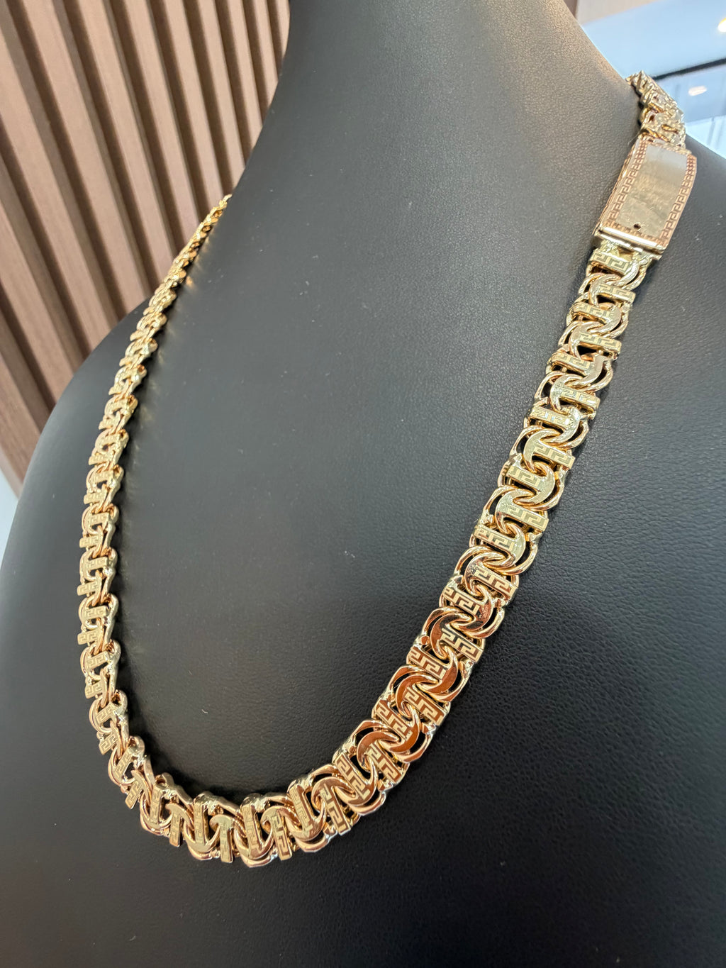 CADENA TEJIDO CHINO BAR ORO 10k