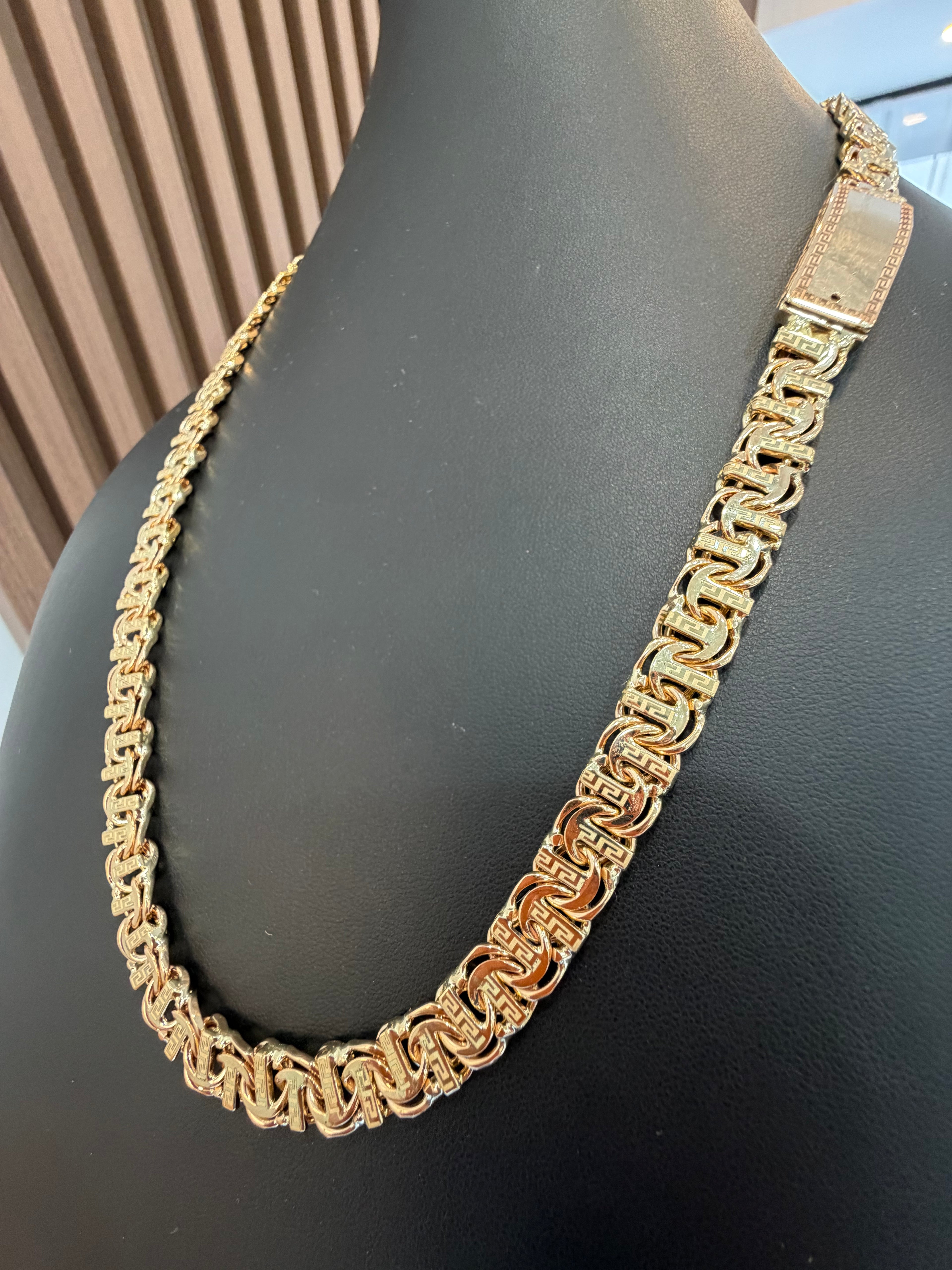 CADENA TEJIDO CHINO BAR ORO 10k