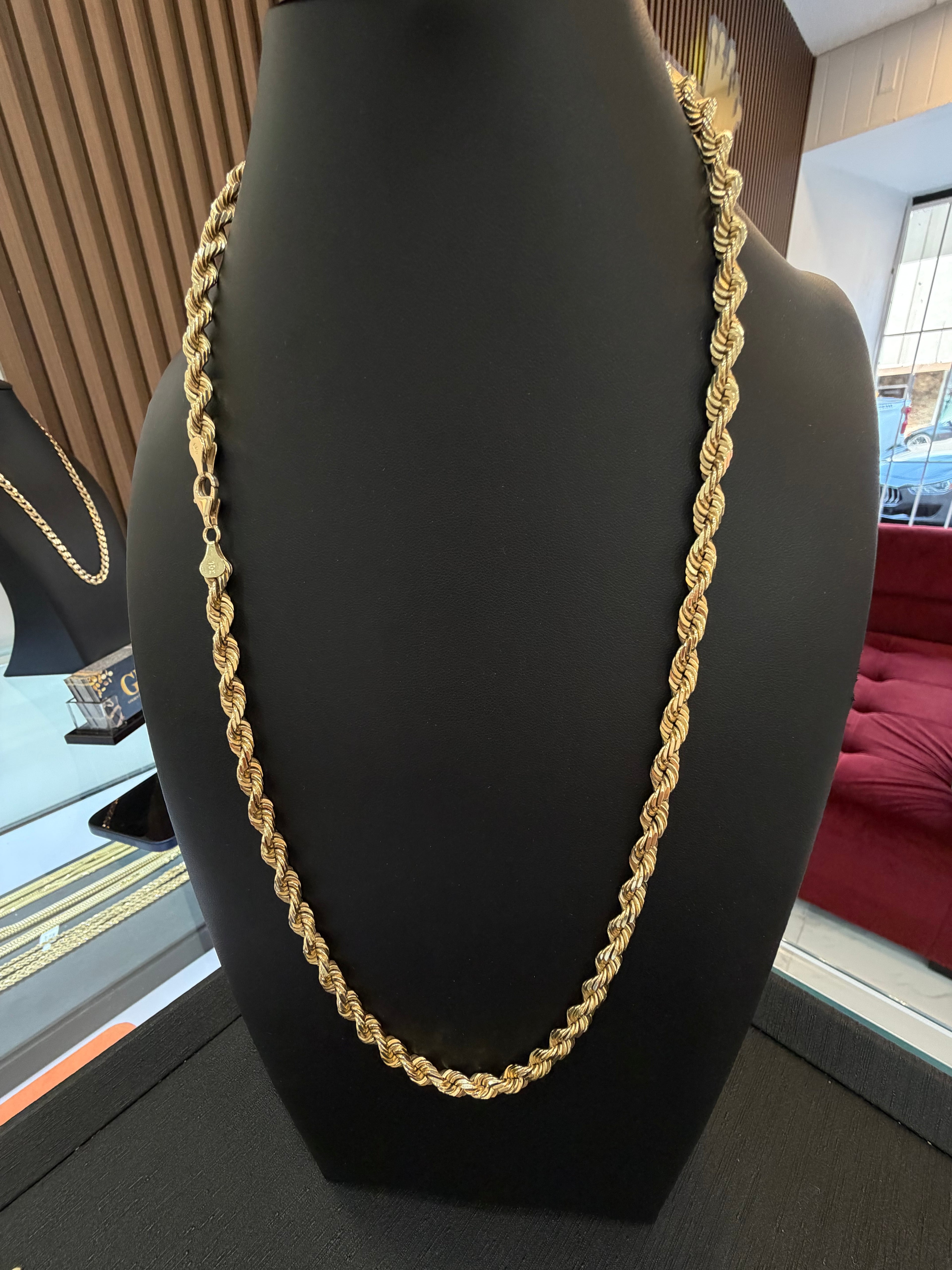 CADENA ESTILO ROPE ORO 10K
