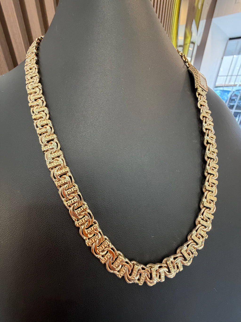CADENA TEJIDO CHINO BAR ORO 10k