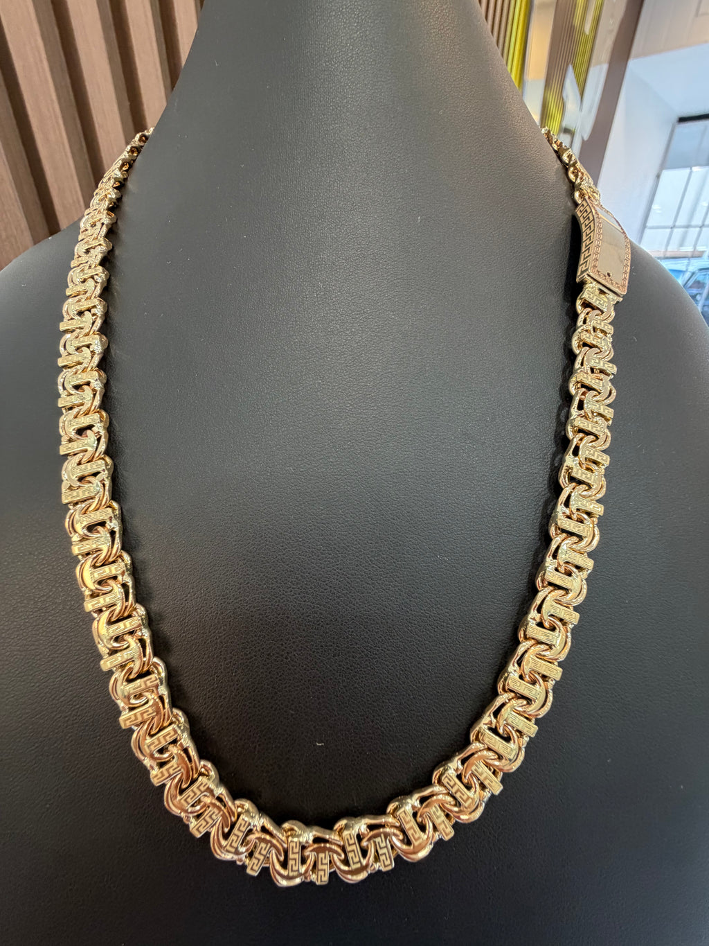 CADENA TEJIDO CHINO BAR ORO 10k