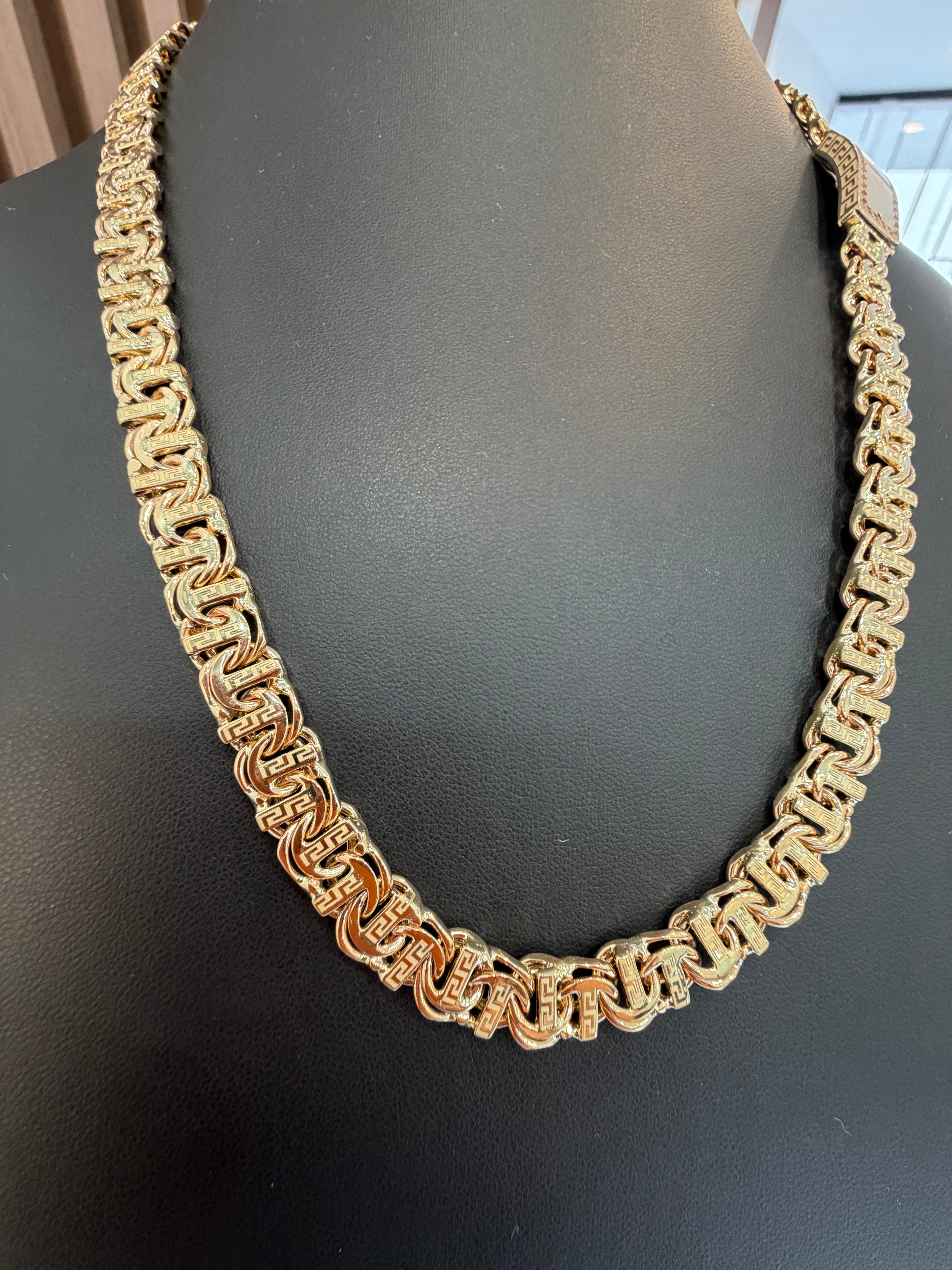 CADENA TEJIDO CHINO BAR ORO 10k