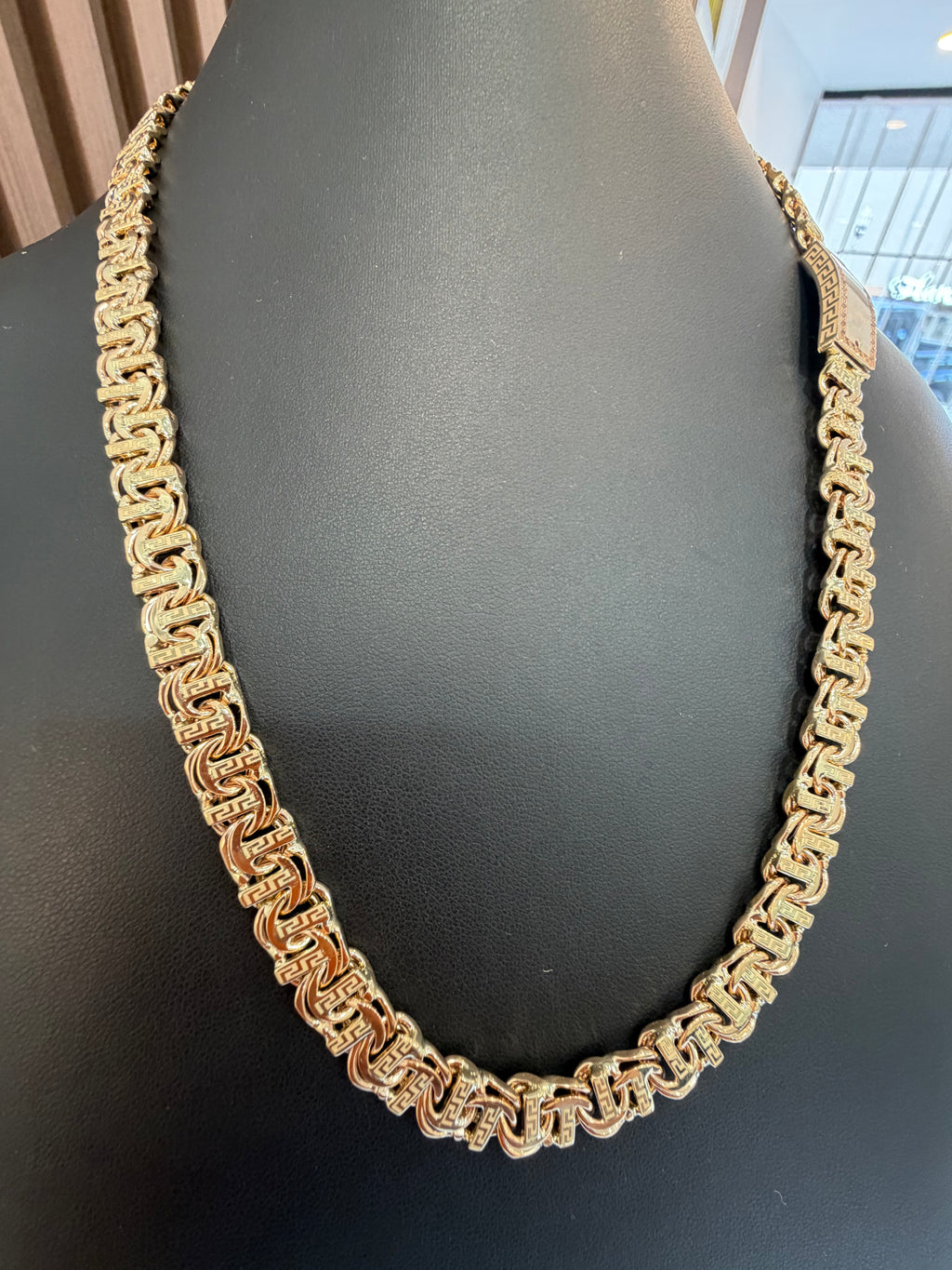 CADENA TEJIDO CHINO BAR ORO 10k