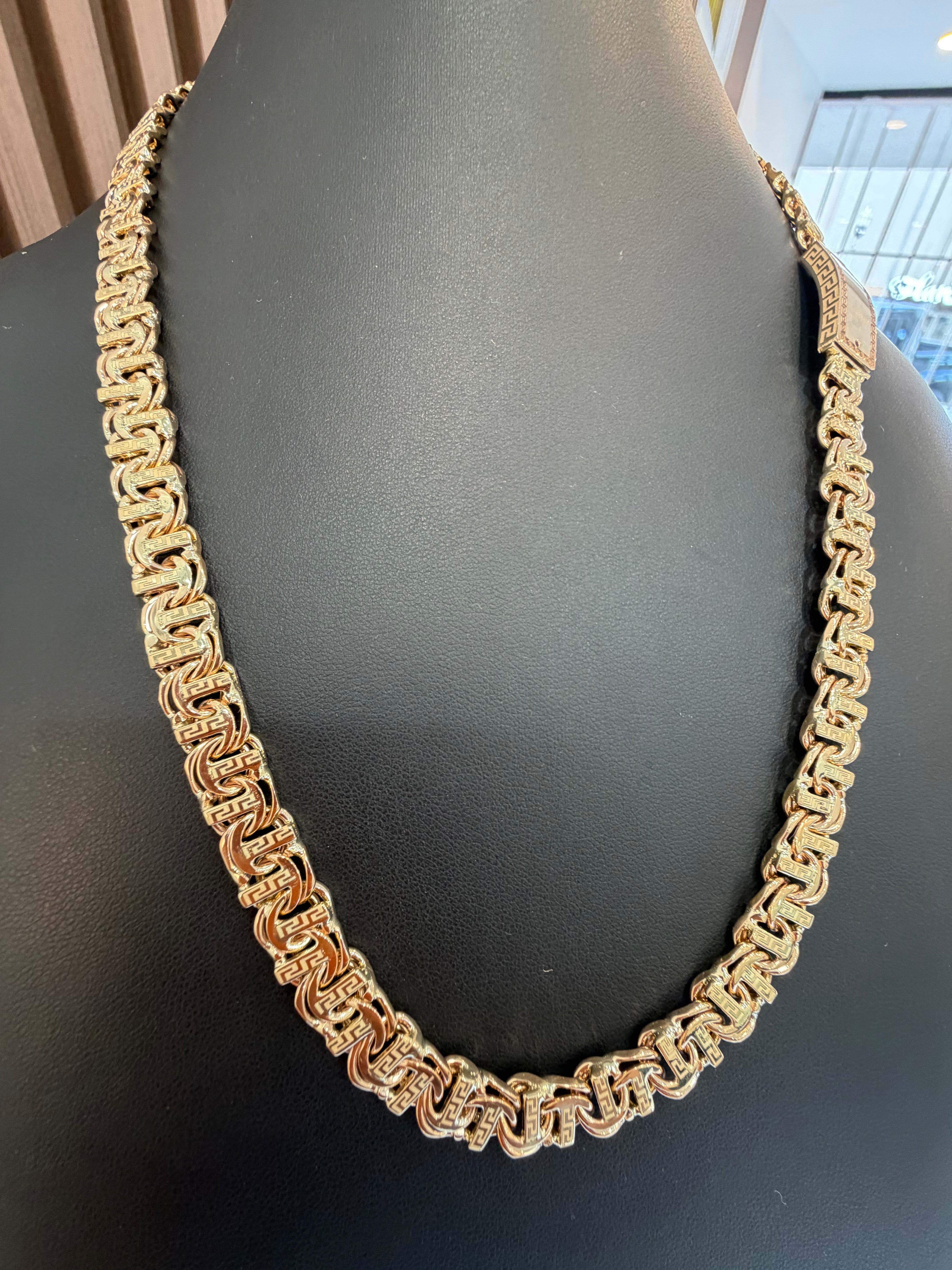 CADENA TEJIDO CHINO BAR ORO 10k