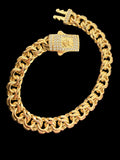 PULSERA TEJIDO CHINO MÓNACO ORO 10k