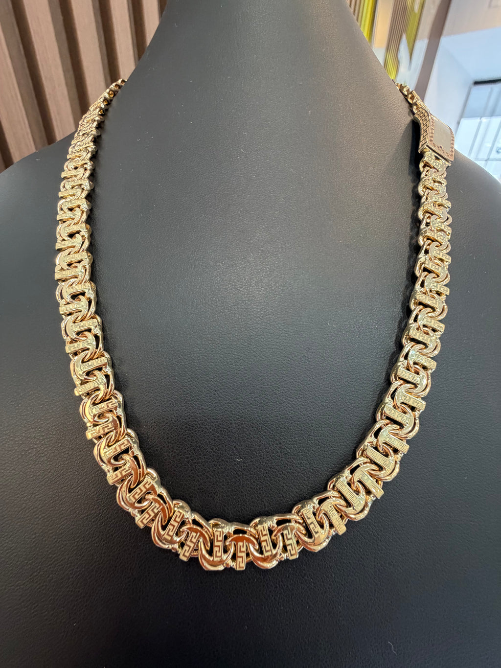 CADENA TEJIDO CHINO BAR ORO 10k