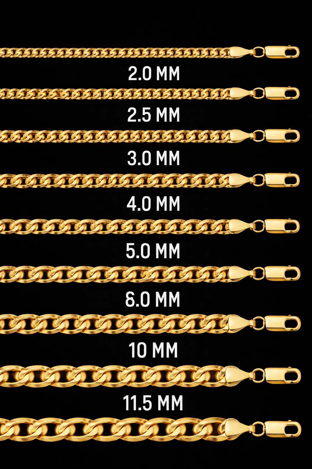 Cadena Cubana 10K 8mm – 26” | 115.2g