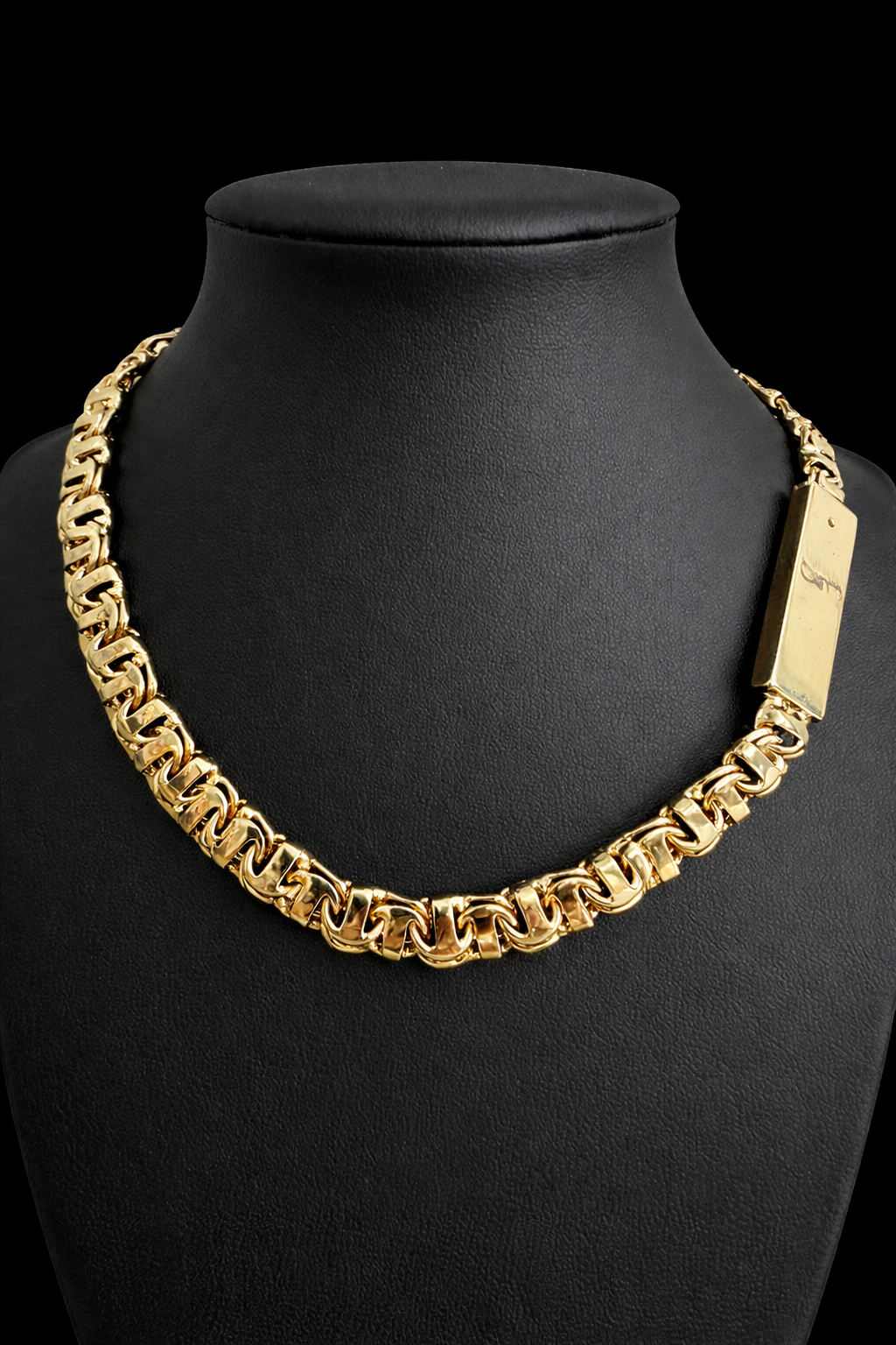 💎 Cadena de Oro 10K Tejido Chino Bar – 65.5 Gramos | 10mm | 16 Pulgadas